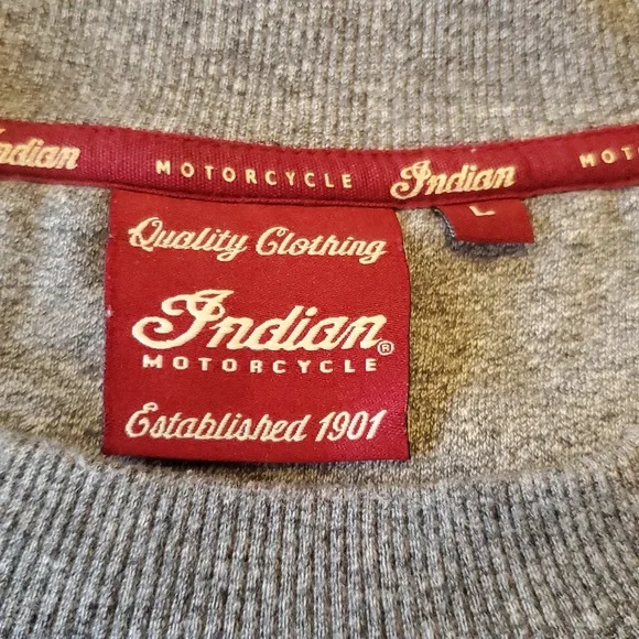 Mens Size Large Indian Motorcycle Sweatsshirt - Picture 4 of 5